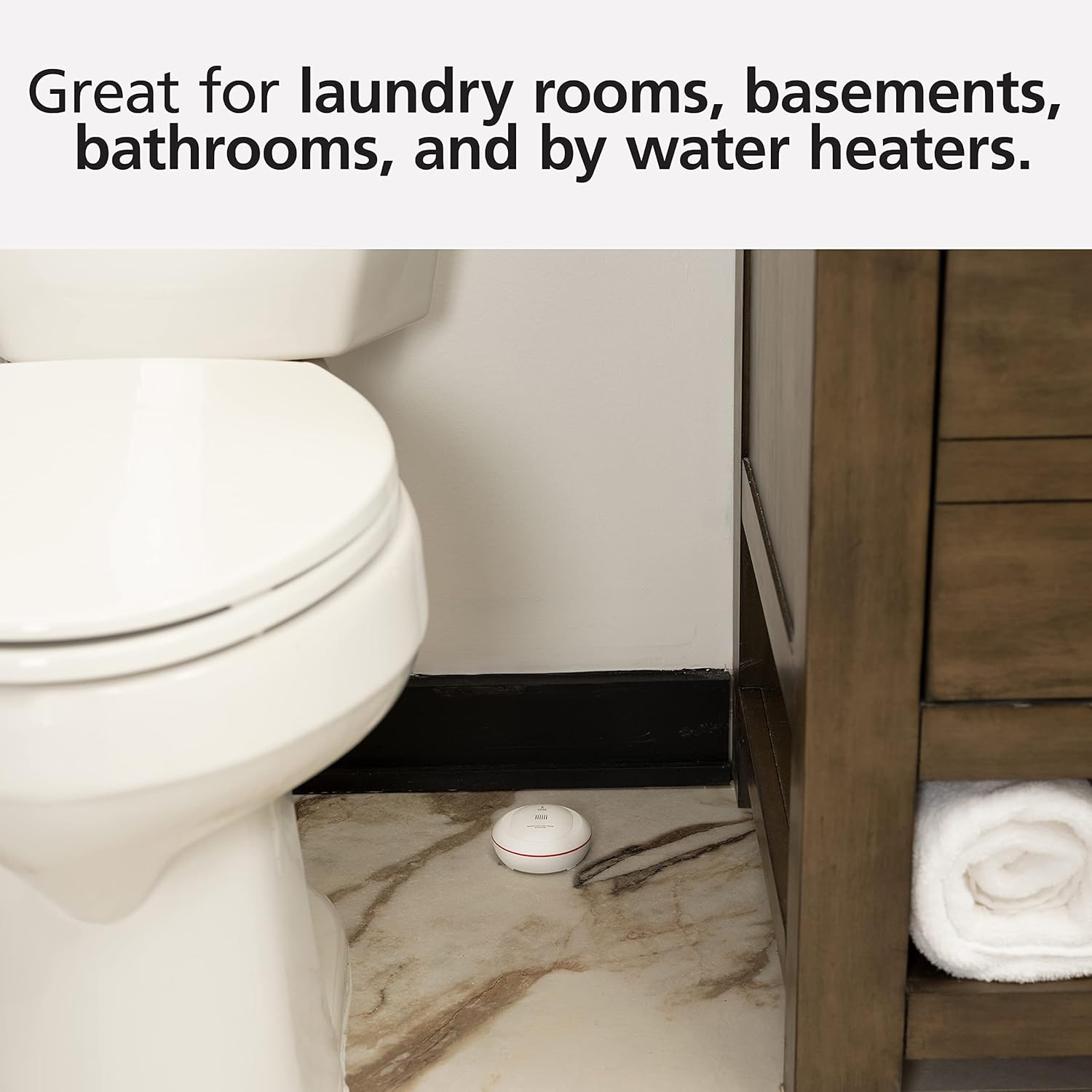 Kidde WiFi Water Leak Detector & Freeze Alarm, Alexa Device, Smart Leak Detector for Homes with App Alerts,White - Image 6