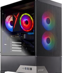 Skytech Gaming Nebula 2 Gaming PC, AMD Ryzen 7 5700 3.7GHz, AMD RX 9060XT 8GB, 1TB NVMe SSD, 16GB DDR4 RAM 3200, 650W Gold PSU, Wi-Fi, Win 11, Gaming Desktop