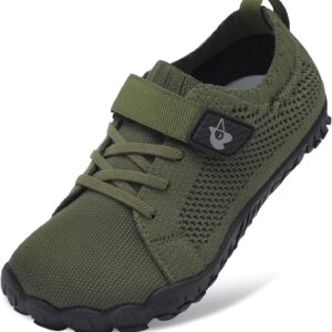 LeIsfIt Kids Girls Boys Shoes Wide Barefoot Shoes Kids Anti-Slip Sneakers Lightweight Hiking Sneakers for Toddler Little Big Kid