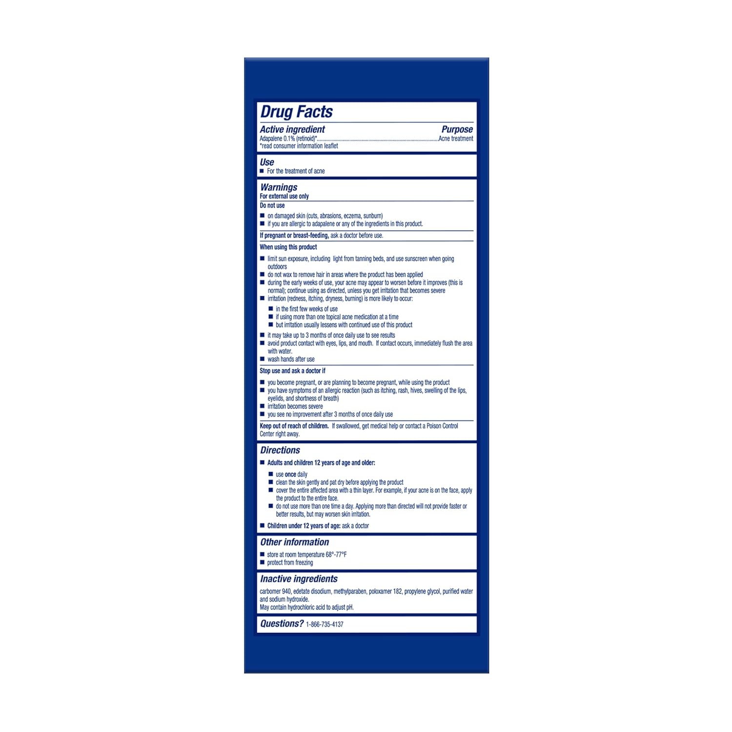 Differin Acne Treatment Gel, 90 Day Supply, Retinoid Treatment for Face with 0.1% Adapalene, Gentle Skin Care for Acne Prone Sensitive Skin, 45g Pump (Packaging May Vary) - Image 10