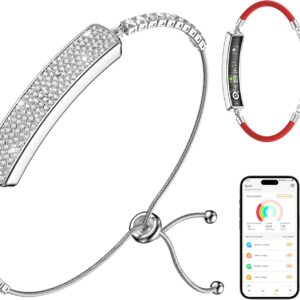 Smart Bracelet, Health Activity Fitness Trackers, 24/7 Heart Rate, HRV, Blood Oxygen & Stress Monitor, 24H Sleep Tracker, Smart Wristband Free APP for iOS & Android, for Girls