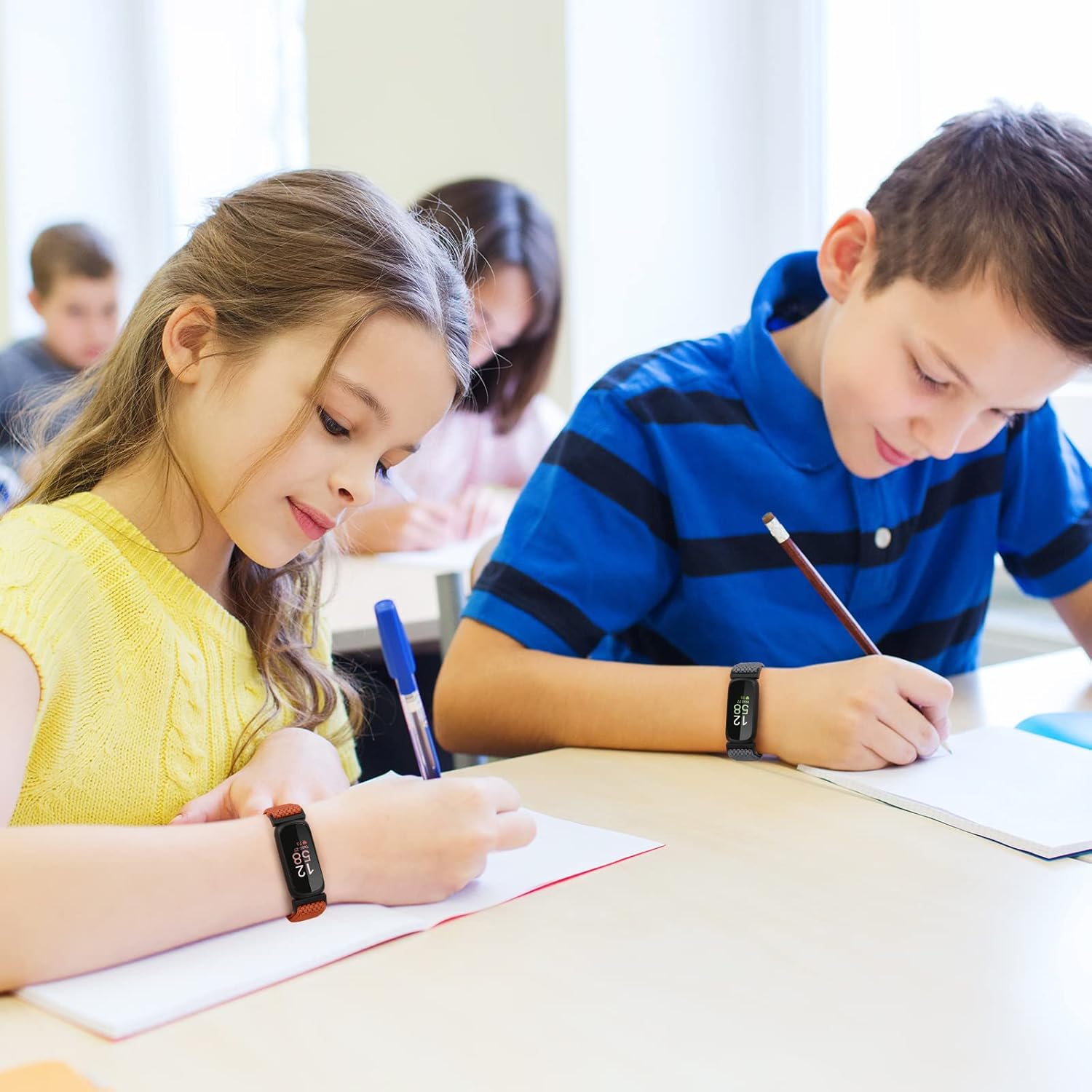 Compatible with Fitbit Inspire 3/Inpsire 2/Inspire/Inpsire HR/Ace 2/Ace 3 Watch Bands, Elastic Adjustable Replacement Wristband Women Men Stretchy Soft Sport Nylon Loop Straps - Image 7