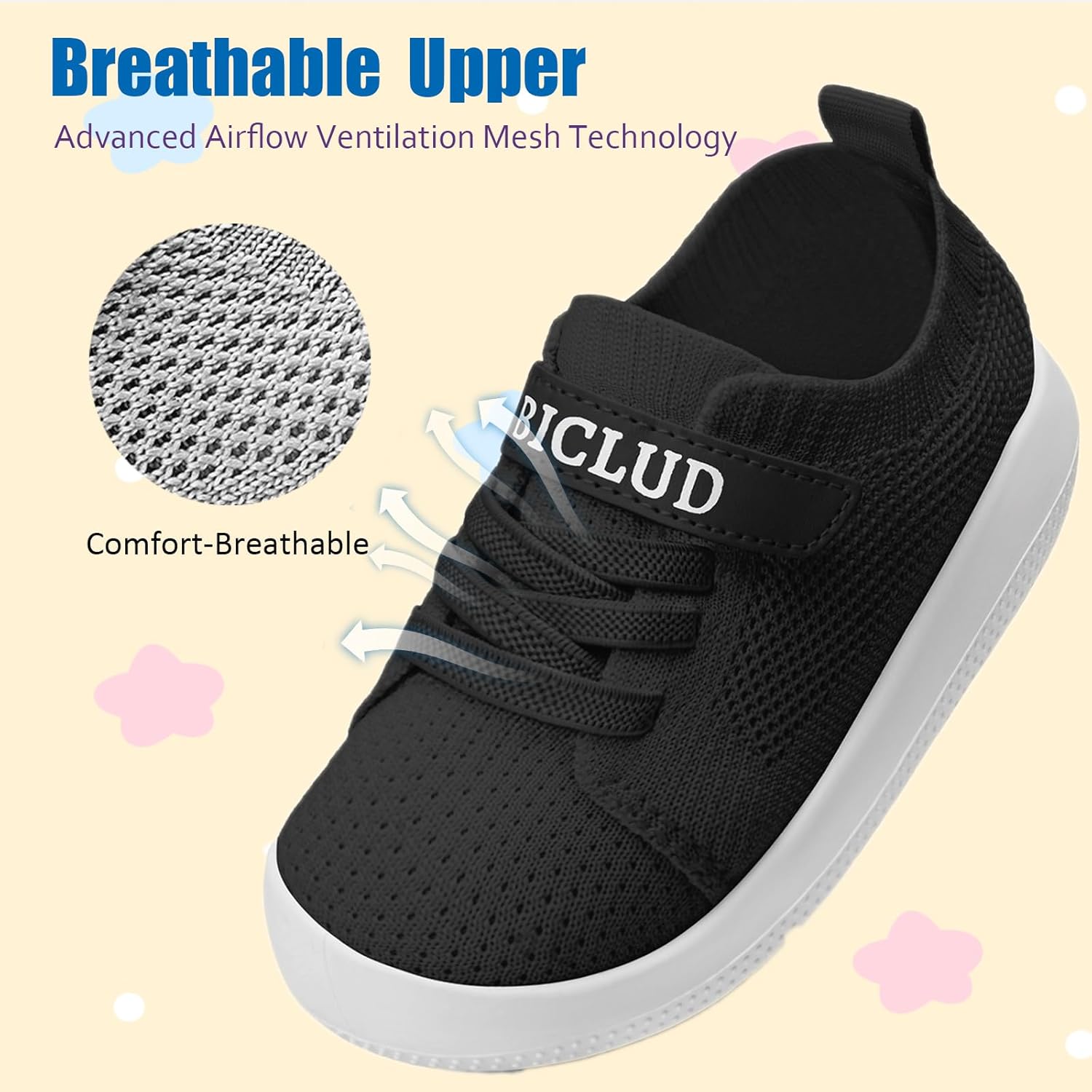 Toddler Shoes Baby Boys Girls Breathable Walking Sneakers Lightweight Kids Tennis Shoes with Hook and Loop-1160 - Image 4