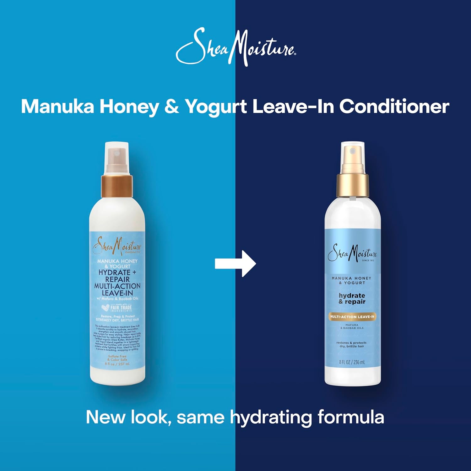Shea Moisture Multi-Action Leave-In Conditioner Manuka Honey And Yogurt For Damaged Hair Sulfate Free Conditioner Spray 8 Oz | SheaMoisture, Multi-Action, Leave-In Conditioner, Damaged Hair, Sulfate Free - Image 3