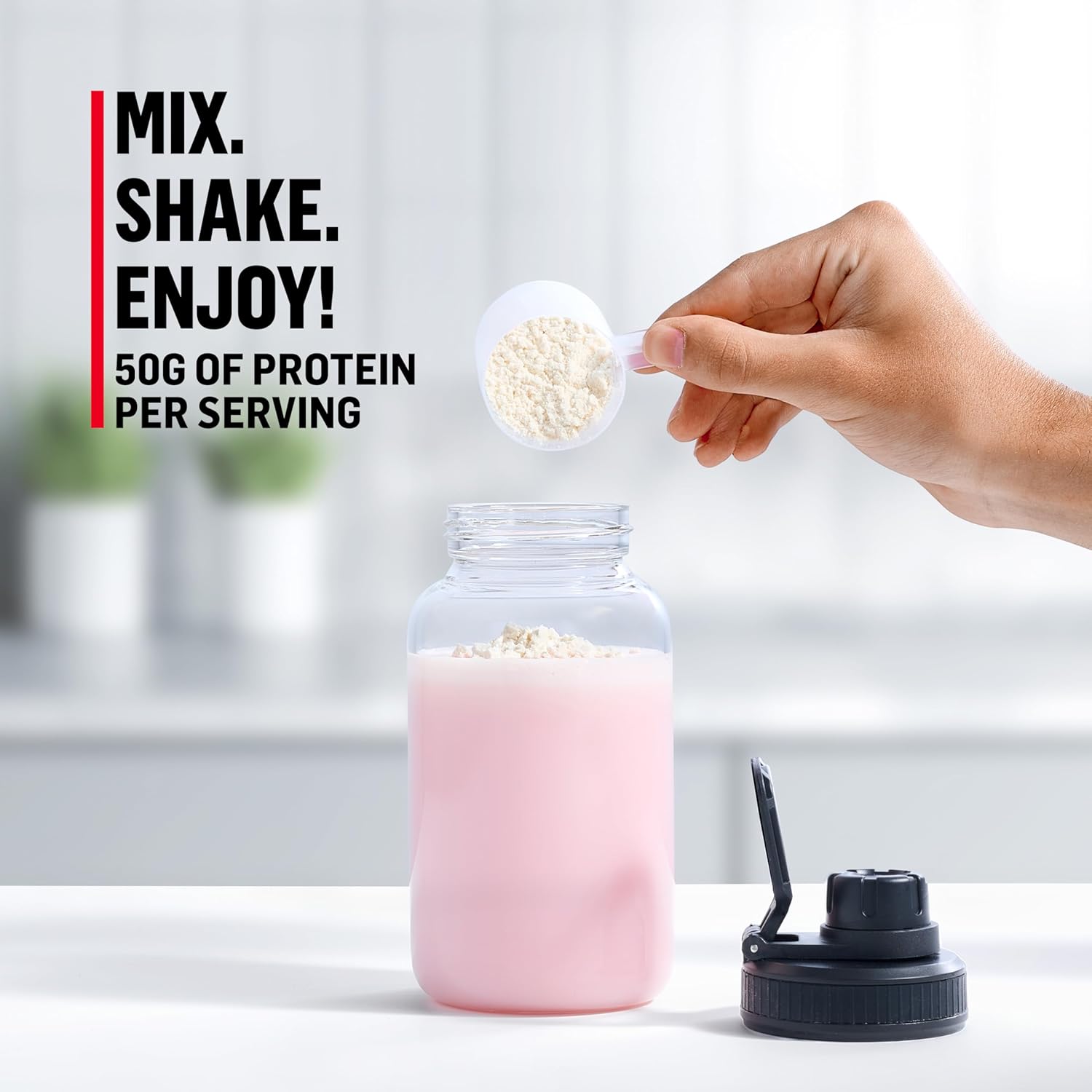 Muscle Milk Pro Series Protein Powder Supplement, Slammin' Strawberry, 2 Pound, 11 Servings, 50g Protein, 3g Sugar, 20 Vitamins & Minerals, NSF Certified for Sport, Packaging May Vary - Image 4