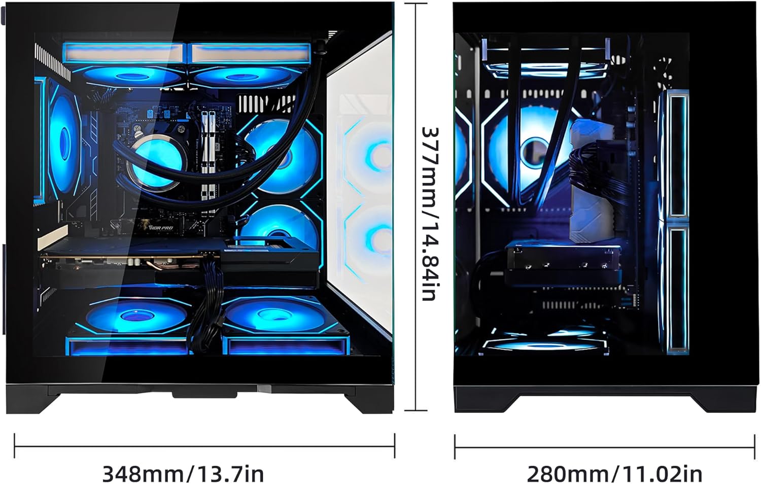 RTX 5070 12GB Gaming PC Desktop - AMD Ryzen 7 5700X 3.4 GHz, 32GB DDR4 RAM, 1TB PCIe SSD, WiFi + BT, Windows 11 -RGB Prebuilt Computer-Black - Image 6