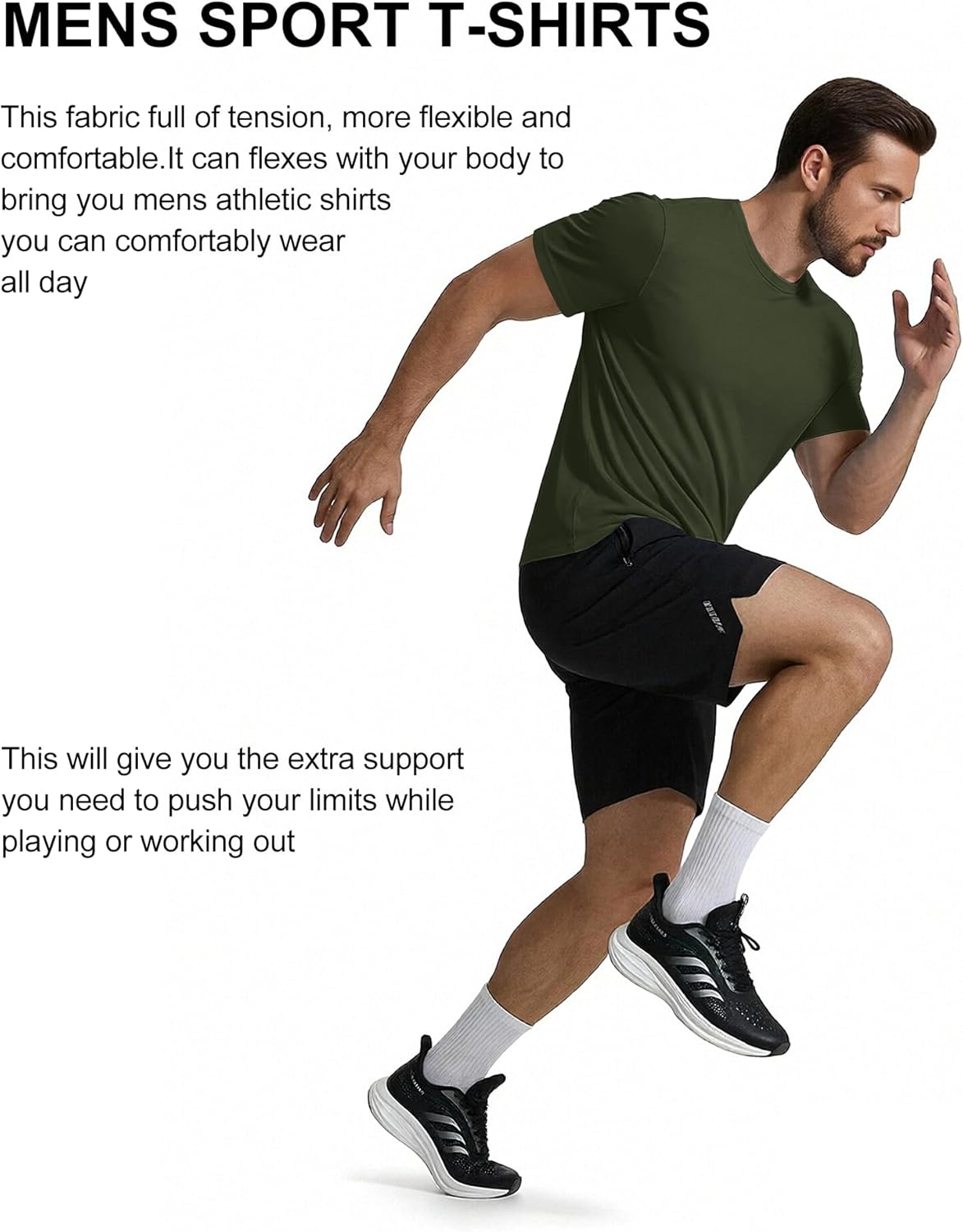 COOFANDY 3 Pack Men's Athletic T-Shirts Short Sleeve - Quick Dry Moisture Wicking Workout Shirts for Running, Gym, Casual - Image 3