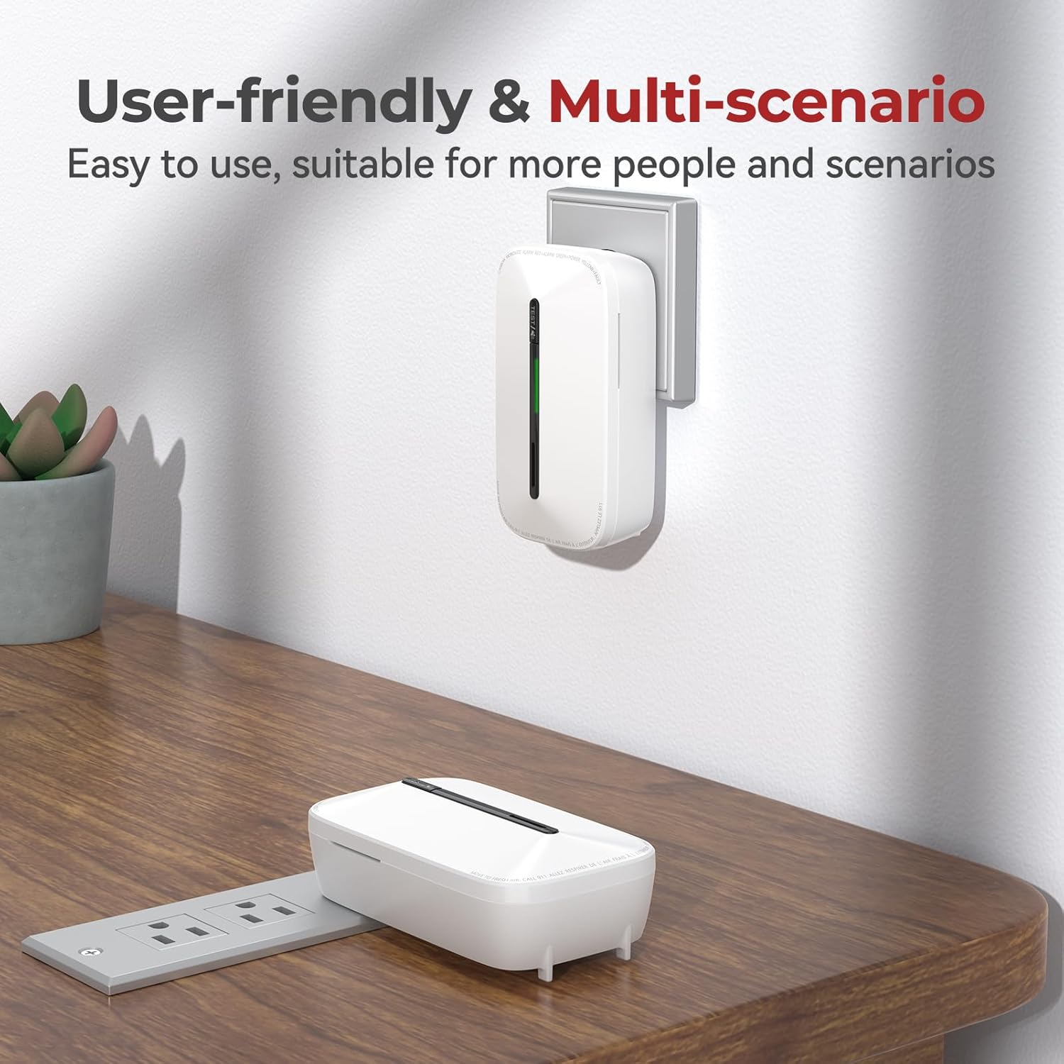 Carbon Monoxide Detectors Plug in,10 Year Replaceable Battery Operated Co Monitor Alarm,Plug and Play Co Detector,Portable Carbon Monoxide Detector for Home,Traval,RV,Hotel GS846A 1 Pack - Image 6