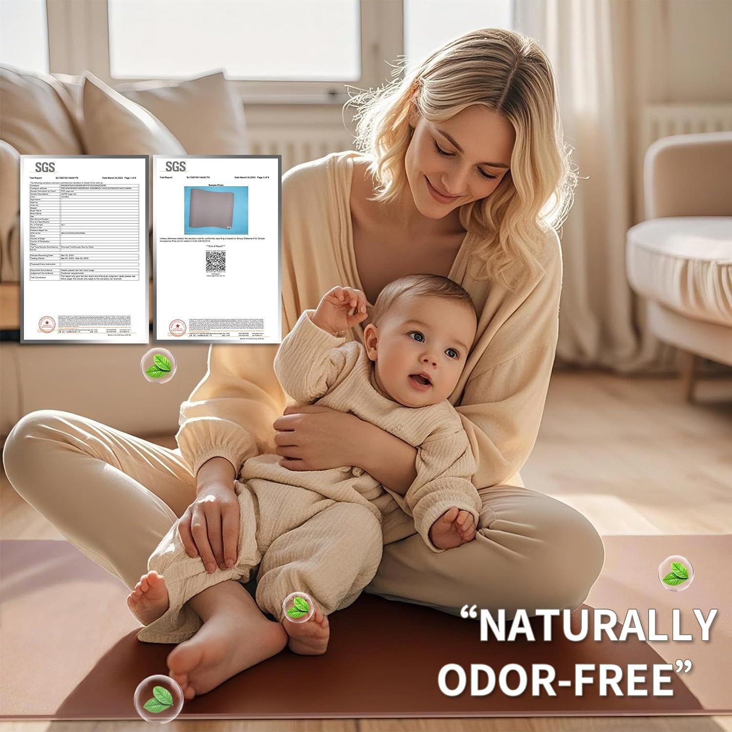 Yoga Mat Non Slip Anti-tear,extra thick-2/5 inch(10MM)High Resiliency Professional POE Yoga Mats for Women Men Kids,72"x24"inch,Workout, Yoga, Pilates and Floor Exercise, with Carrier Strap - Image 5