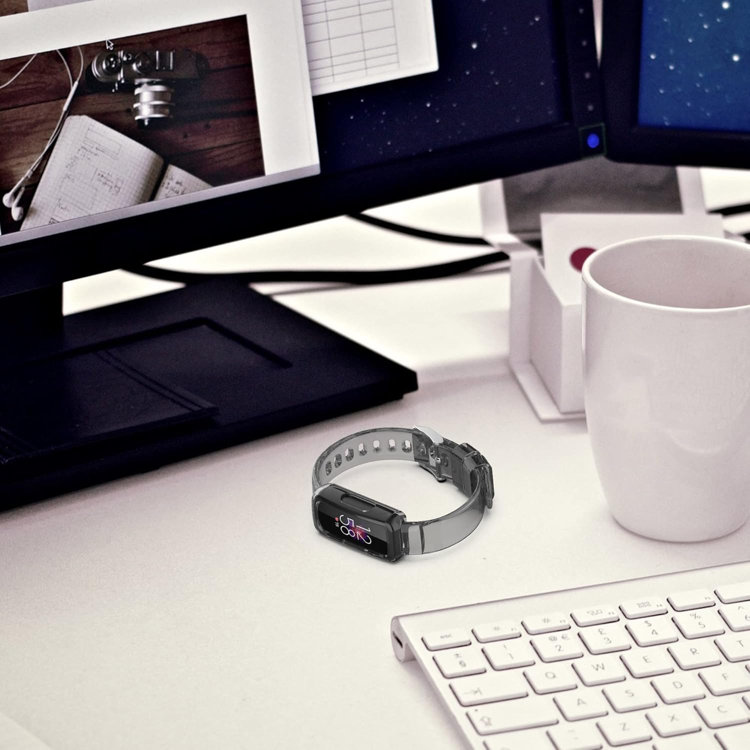 FitTurn Compatible with Fitbit Inspire 3,Ace 3 Bands Replacement Silicone Transparent Colorful Rubber Adjustable Sport Bands Accessories for Ace 3 Activity Tracker - Image 4