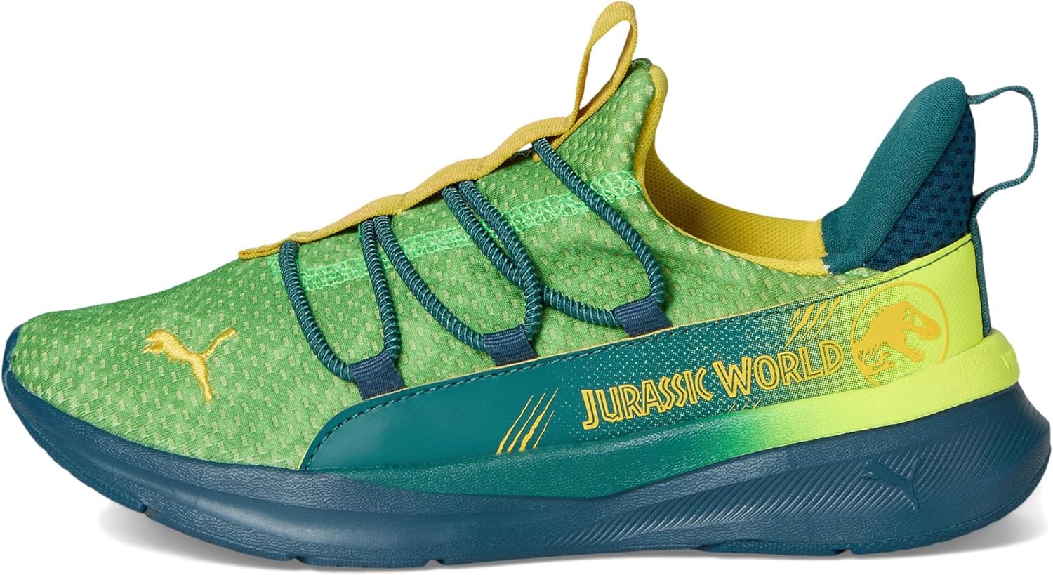 PUMA Kids Boys One4all 2.0 Jurassic World Air Lace Up Sneakers Shoes Casual - Yellow - Image 9