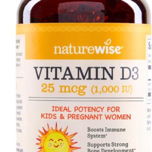 NatureWise Vitamin D3 1000iu (25 mcg) 1-Year Supply for Immune Support, Healthy Muscle Function, and Bone Health – Non-GMO, Gluten Free in Organic Extra Virgin Olive Oil, (Mini Softgel), 360 Count