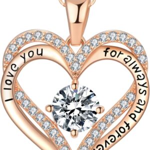 18K Rose Gold Necklaces for Women Birthday Gifts for Women Jewelry for Women Birthday Gifts for Wife Girlfriend Daughter Wife Birthday Gifts for Anniversary Mothers Day Christmas Valentines Gifts