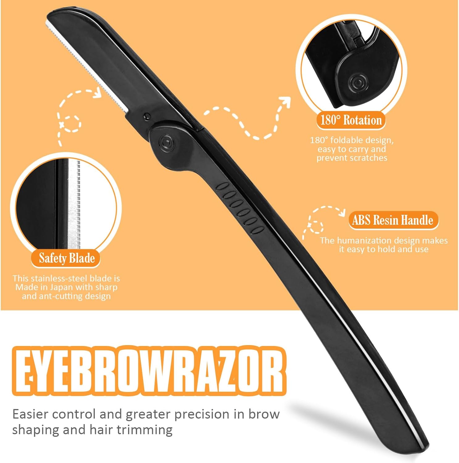 Yougai Tweezers Set,9 Pcs Professional Stainless Steel Tweezer Kit-Great Precision Eyebrow Tweezers for Ingrown Facial Hair with Leather Travel Case as Stocking Stuffing Gifts - Image 4