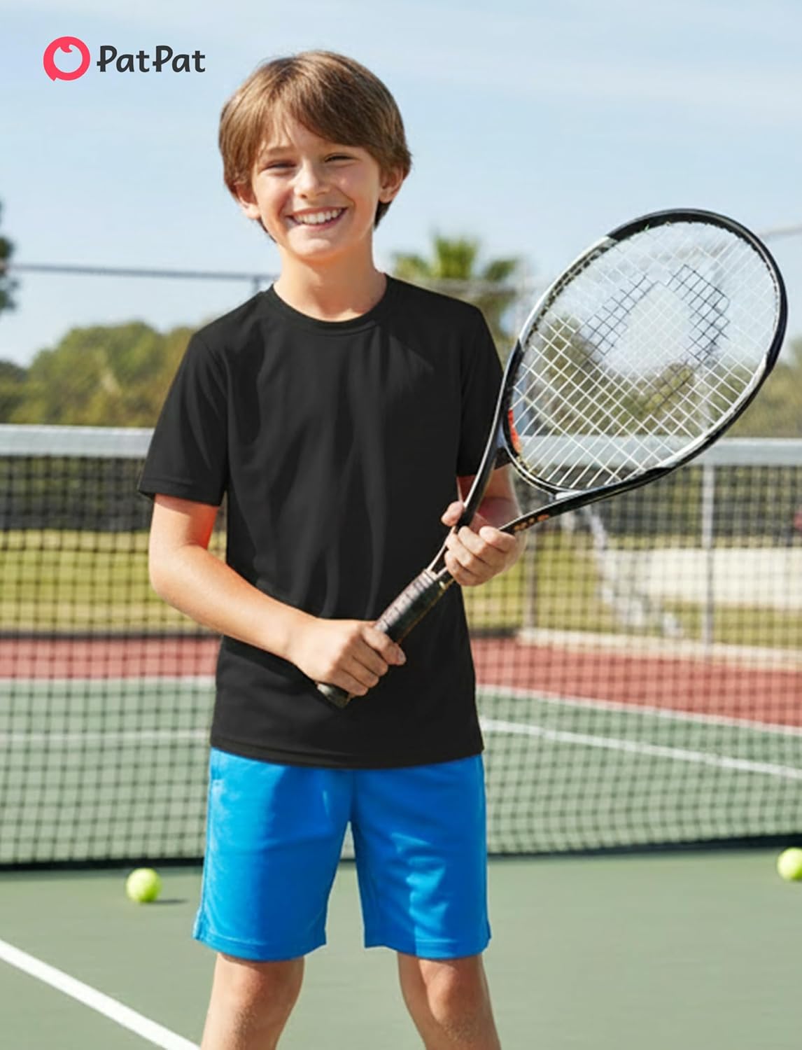 PATPAT Boys Neon Shirt 5T to Youth Dry Fit Athletic UPF 50+ T Shirts Short Sleeve Rash Guard Performance Sports Undershirt - Image 2