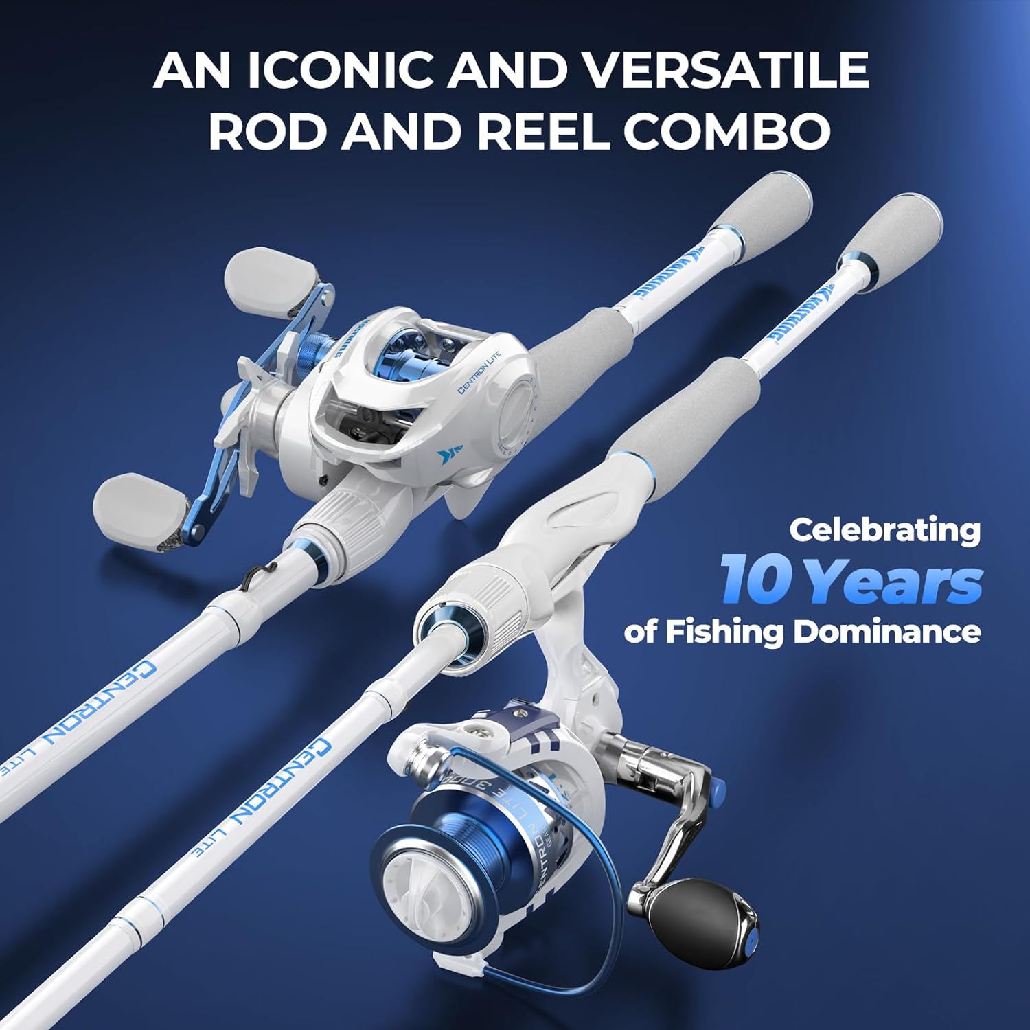 KastKing Centron Lite Fishing Rod and Reel Combo, IM6 Graphite 2Pc Blanks, Stainless Steel Guides with Ceramic Rings, Contoured EVA Handles & Fighting Butt, Split or Full Rear Handle Design, 13 Models - Image 3