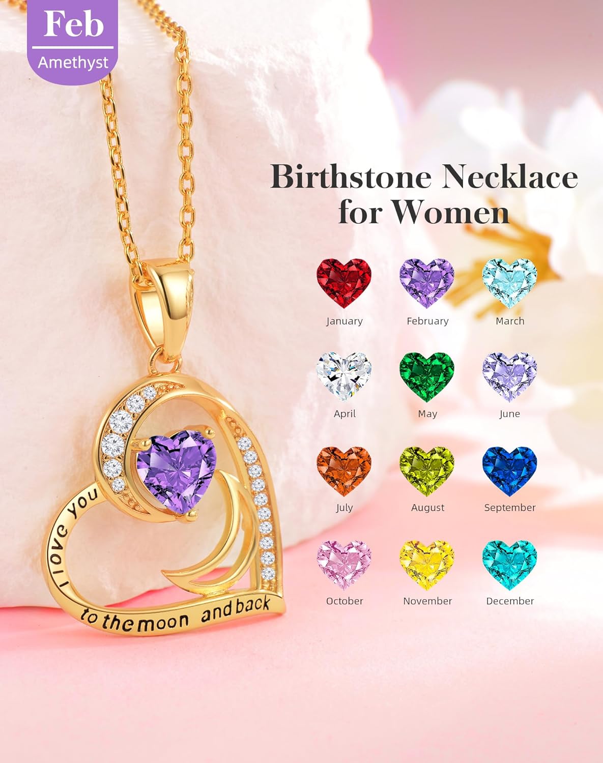 Heart Gold Necklace for Women Birthday Gifts for wife Jewelry for Wife Necklace for Girlfriend Mom Daughter Gold Jewelry for Women - Image 3