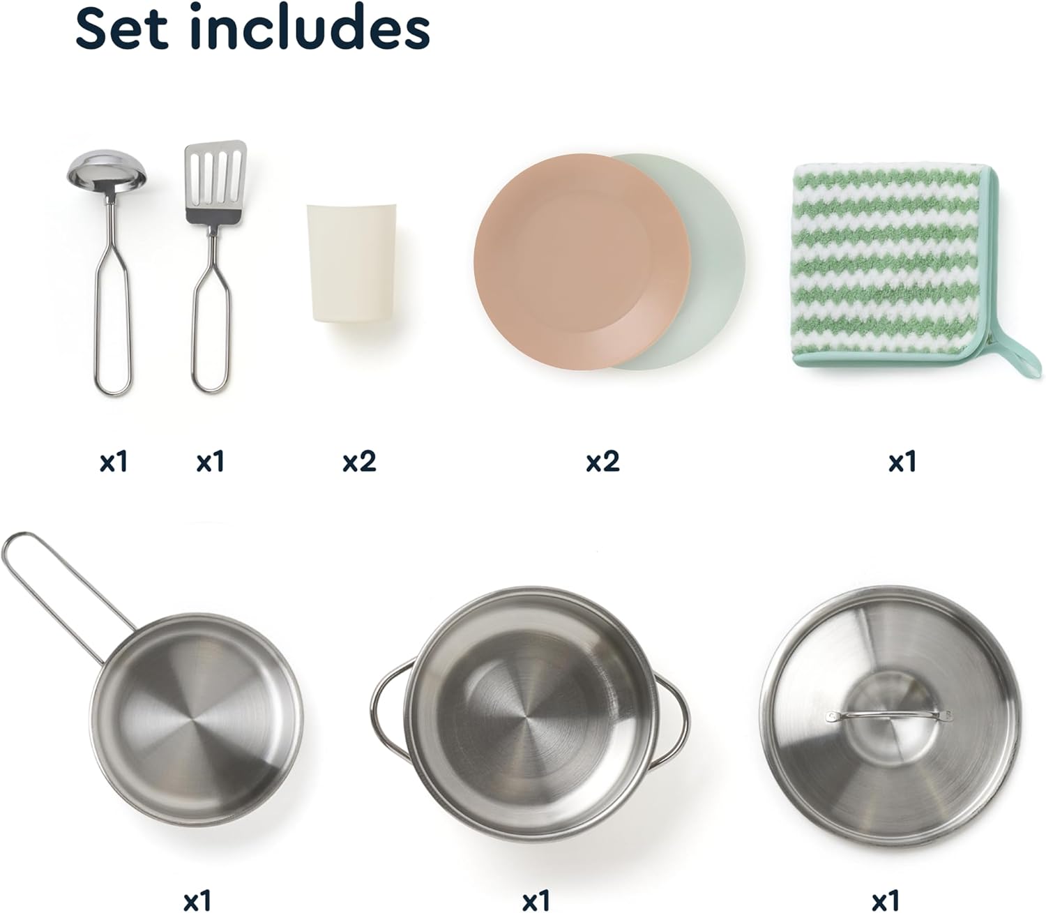 Wooden Kitchen Master Chef's Kitchenette with Sink & 180 Rotated Faucet Toy, Pretend Playset for Toddlers 3-6 – Interactive Kids Kitchen Playset with Lights & Sounds - Image 9