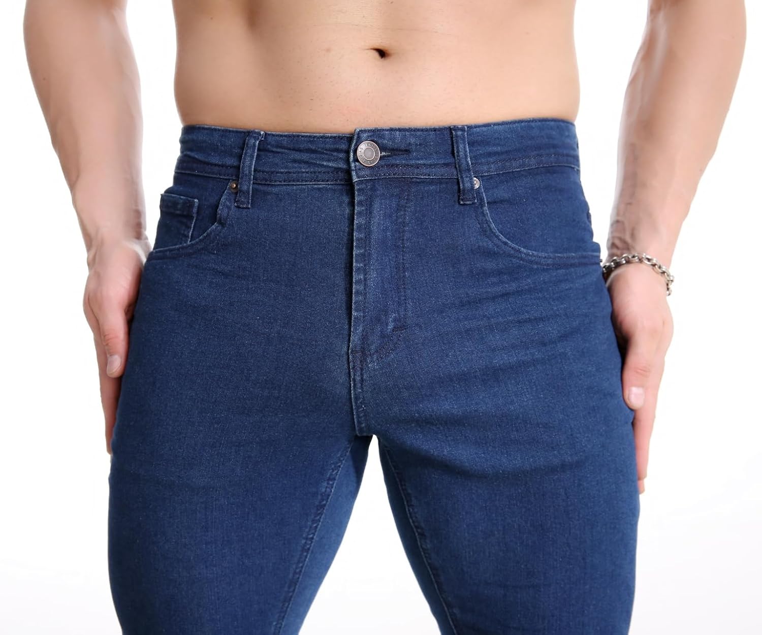 TEGIAS Mens Slim Fit Stretch Jeans Classic Comfort Regular Fit - Image 2