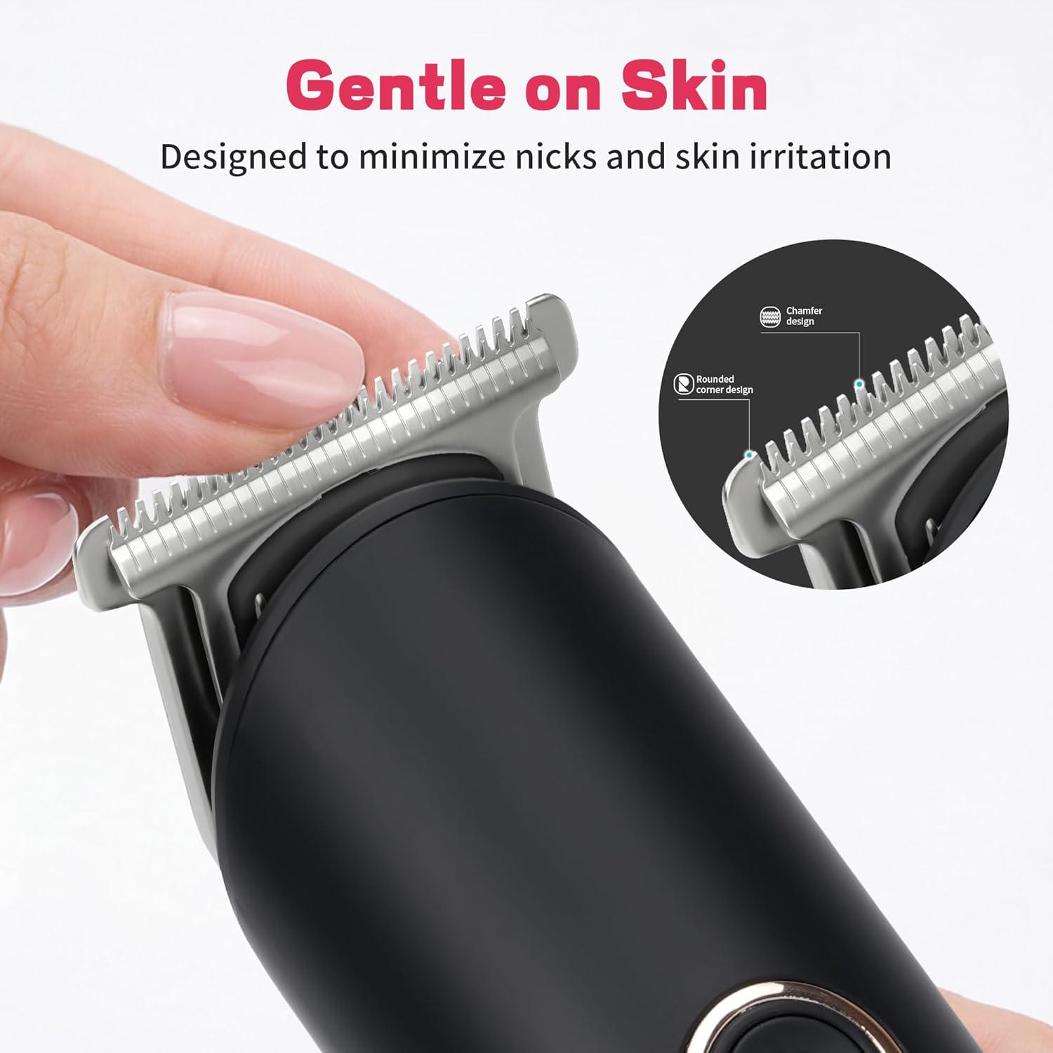 PRITECH Bikini Trimmer for Women - Rechargeable Pubic Hair Trimmer for Sensitive Skin, Wet&Dry Use, Pain-Free Electric Razor&Shaver with Standing Recharge Dock, Ideal Gift for Women, Black - Image 2