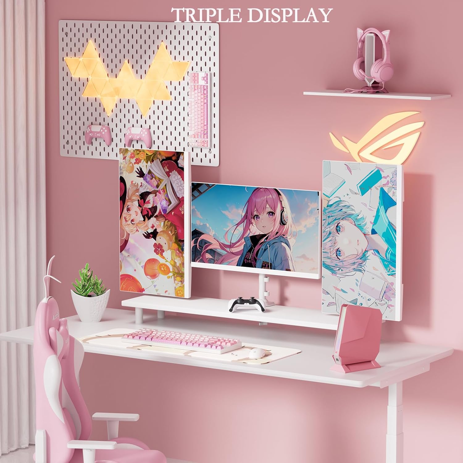 Mini Gaming PC, Core i9-9980HK(8C/16T, Max 4.8GHz), GeForce GTX1650 4G GDDR5 RGB Lights Desktop Gaming Mini Computer, 16GB RAM 1TB NVMe SSD, Triple 4K Displays/1G LAN/WiFi 6E/BT 5.3, Pink - Image 9