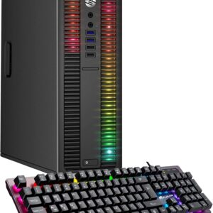 HP ProDesk Desktop RGB Lights Computer Intel Core i5 6500 3.2 GHz 8GB RAM 256GB SSD Gaming PC Keyboard & Mouse, Windows 11 Pro (Renewed)