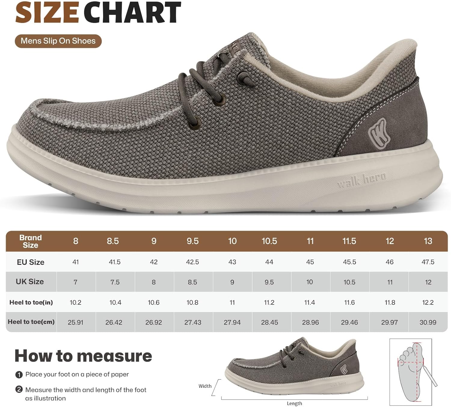 Slip On Shoes for Men with Arch Support, Lightweight Mens Slip On Shoes, Breathable Mens Casual Shoes, Orthopedic Mens Loafers with Non Slip Sole - Image 8