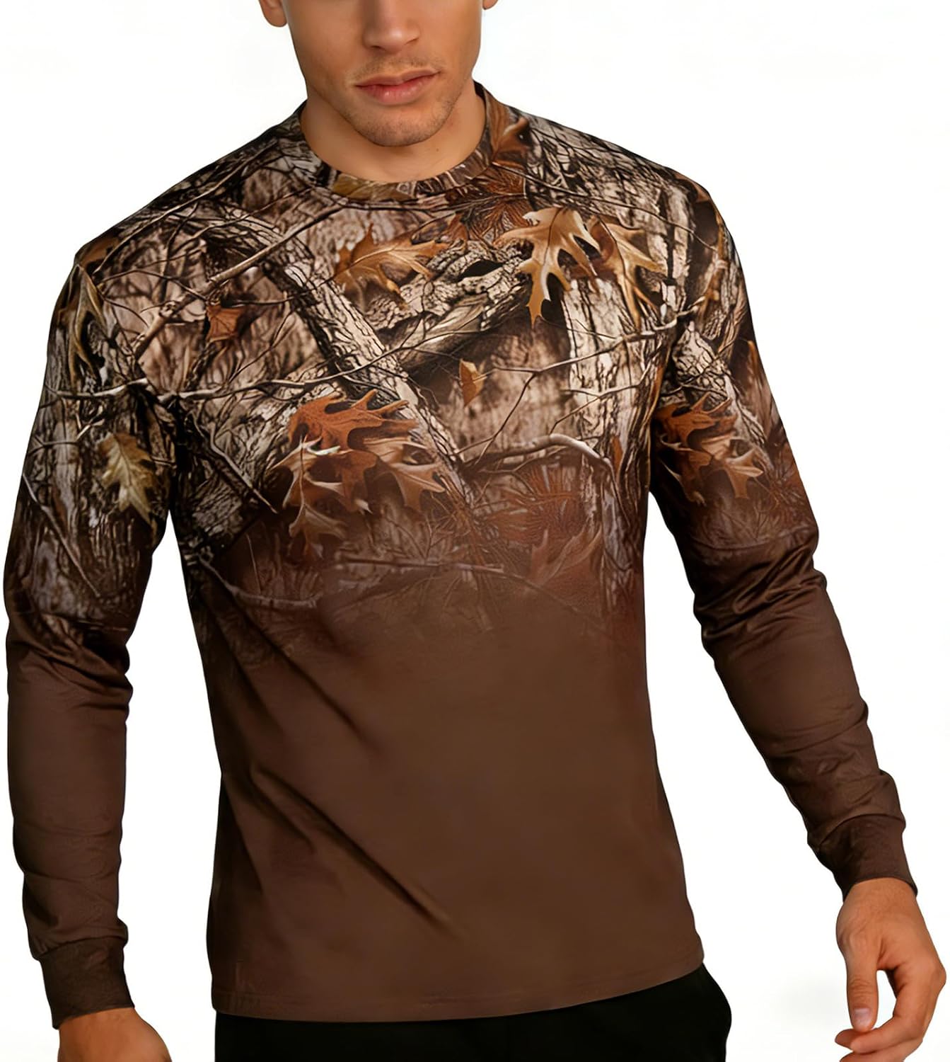 Hunting Shirts for Men,Camo Long Sleeve Men's Camouflage Lightweight Essentials Shirt for Fishing Hiking - Image 2