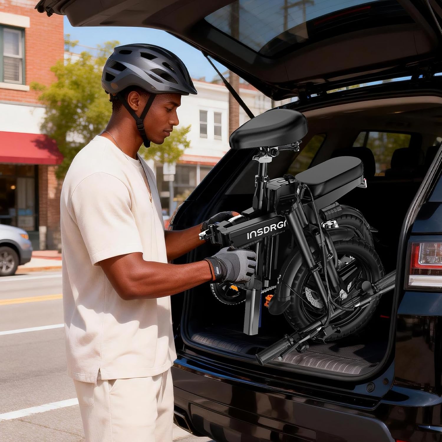 14" Folding Electric Bike for Adults, Peak 1500W Motor,20MPH Max Speed,48V 16Ah Removable Battery Electric Bike, 35/62Miles Max Range, UL 2849 Certified E Bike - Image 8