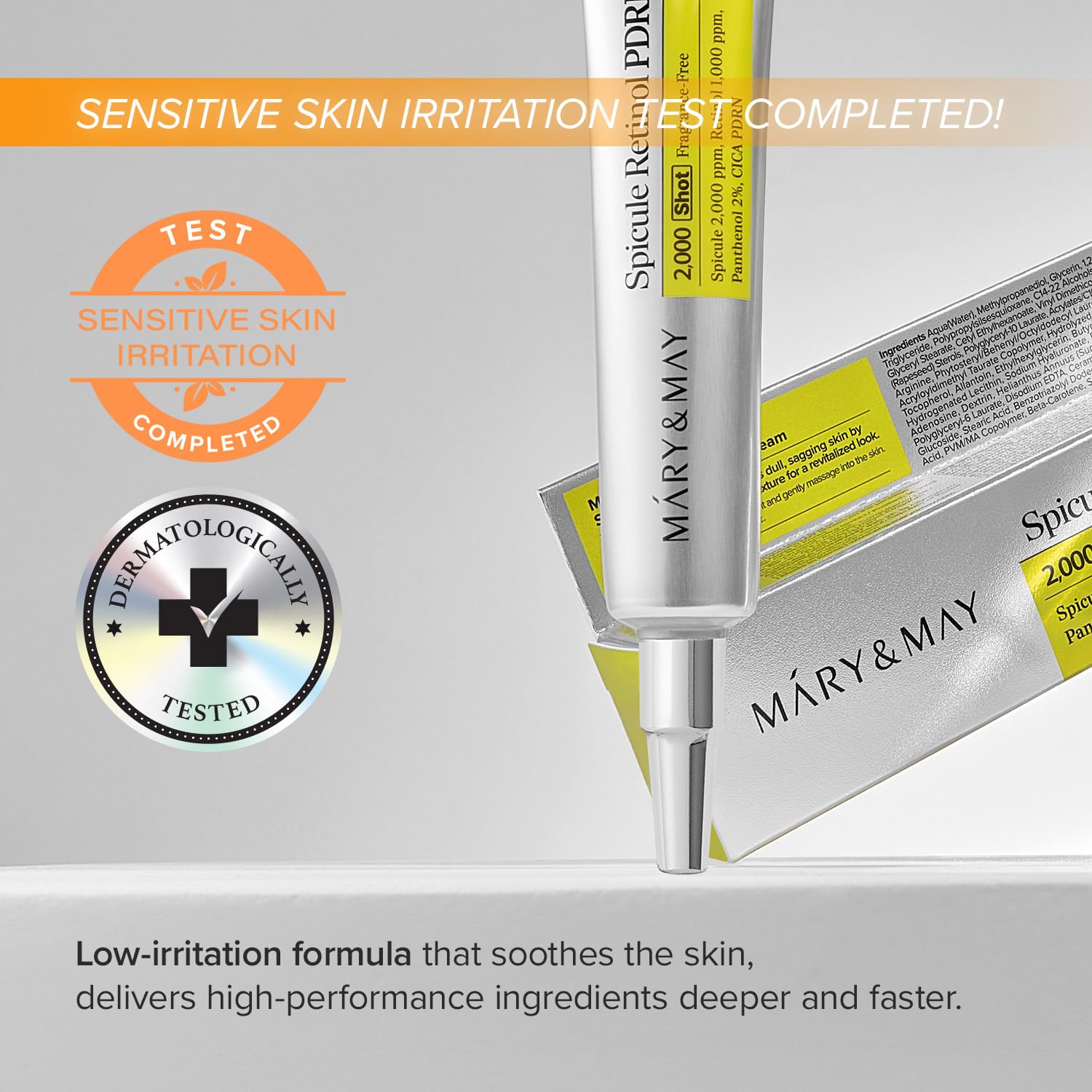 Mary&May Spicule Retinol PDRN Cream - Korean Face Moisturizer with Marine Spicules & Nano Liposome Retinol - Pore Texture Firming Treatment, Ceramide Panthenol for Sensitive Skin, 15g / 0.5 oz - Image 9