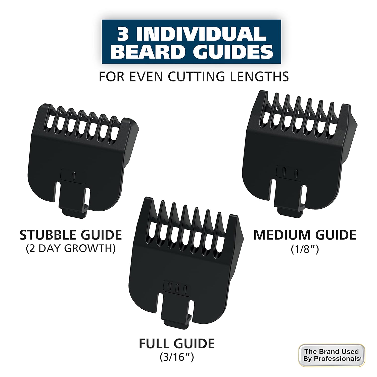 Wahl Beard Trimmer for Men - Battery Operated Facial Hair Grooming Set for Mustaches, Beard, Neckline, Light Detailing and Grooming with Bonus Battery Nose & Ear Hair Trimmer - Model 5537-420 - Image 3