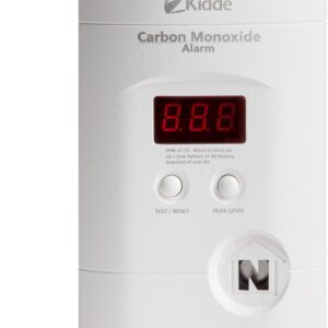 Kidde Carbon Monoxide Detector, Plug In Wall with 9-Volt Battery Backup, Digital LED Display