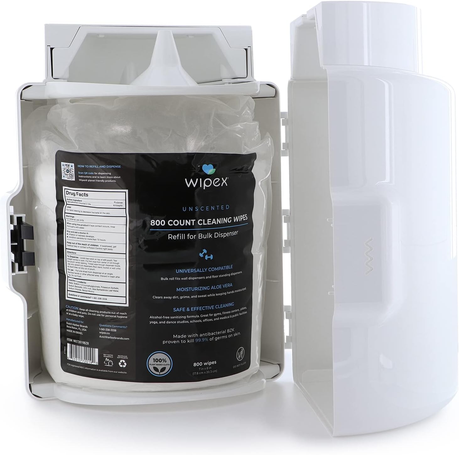 Wipex Gym & Fitness Wipes, 800 ct with BZK Antiseptic Refill Roll for Dispensers 2 Packs (1600 Wipes) - Image 7