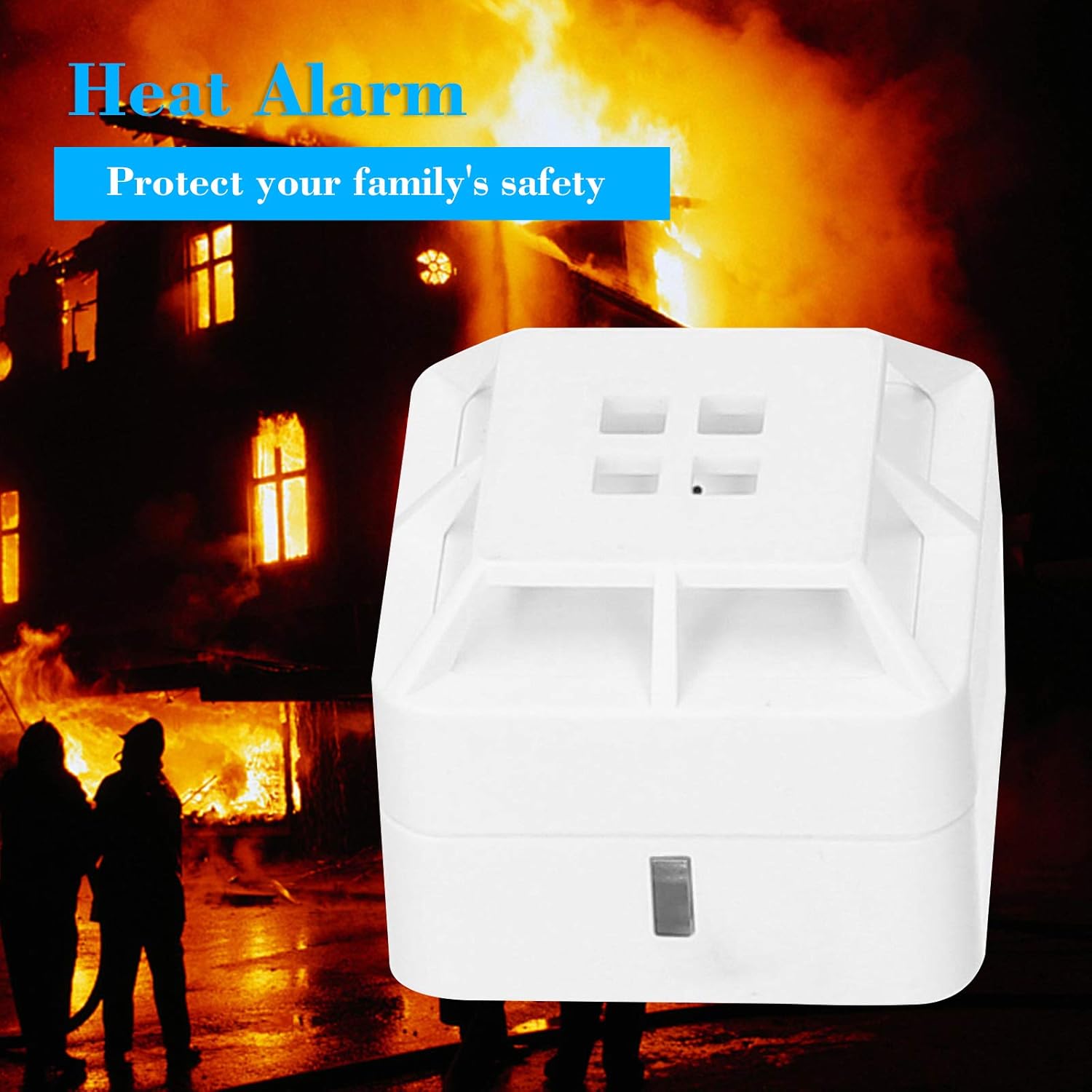 Heat Alarm Heat Detector, Fixed Point Thermal Alarm, A1 Level, Alarm Temperature 55°C-65°C, Battery Powered, 85dB Alarm Sound for Home Kitchen Garage Boiler Houses - Image 3