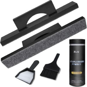 Shuffleboard Wax with Brush Set with Shuffleboard Sand Slow Speed, Shuffleboard Table Brush, Mini Dustpan and Brush for Shuffleboard Table