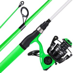 Sougayilang Fishing Rod and Reel Combo, Medium Fishing Pole with Spinning Reel Combo, 2-Piece Fishing Combo