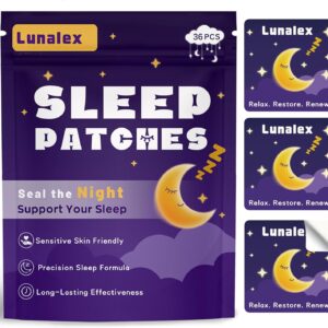 36ct Sleep Patches for Adults Extra Strength – All Natural Nighttime Comfort with Melatonin & Magnesium, Quick-Acting & Long-Lasting