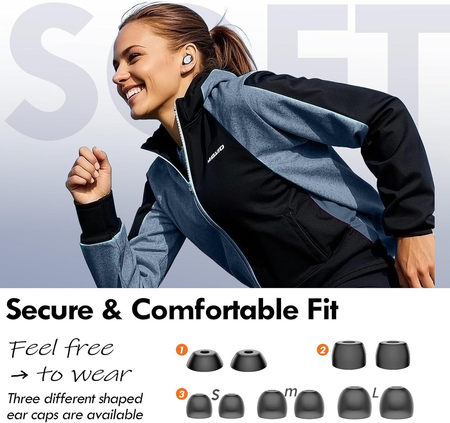 Lanteso True Wireless Bluetooth 5.3 Earbuds, 48H Playtime,Light Weight Headphones in Ear Buds Built in Mic Headset Premium Sound with Deep Bass,Clear Calls Earphones for Sports Workout Black - Image 6