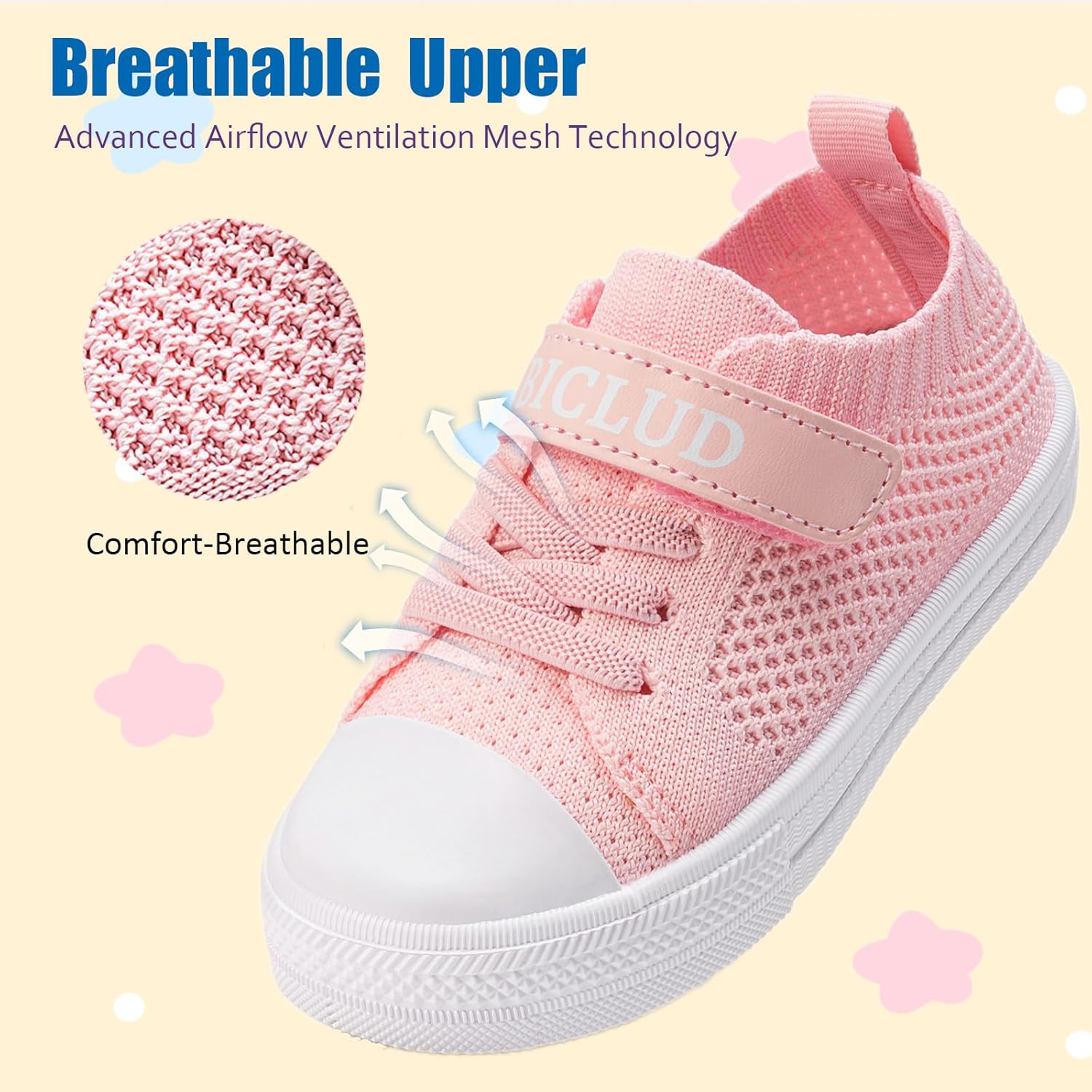 Toddler Boy Girl Shoes Breathable Walking Sneakers Easy Slip on Shoes-1155 - Image 4