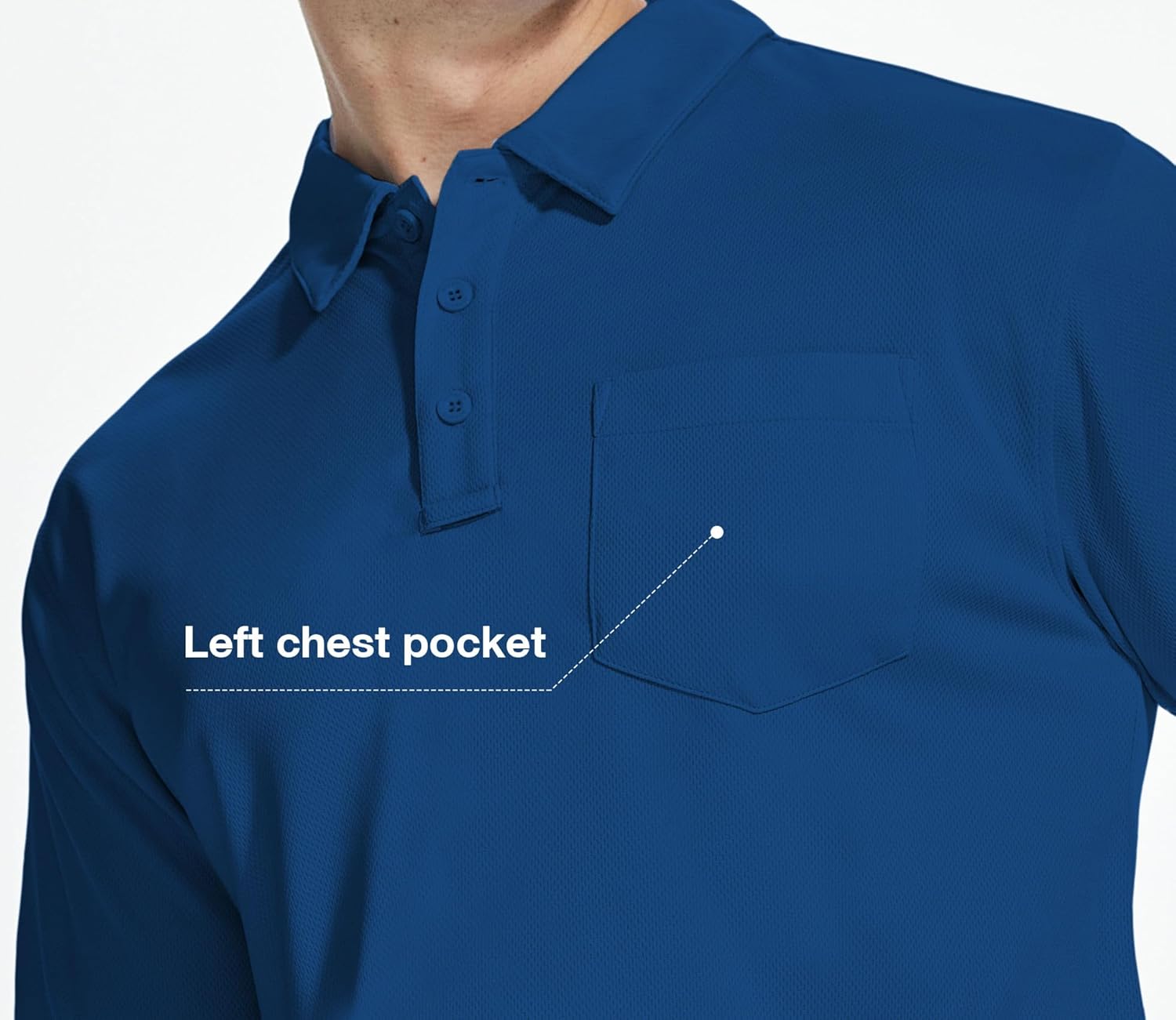 ZITY 5 Pack Polo Shirts for Men with Pocket Dry Quickly Short Sleeve Athletic Outdoor Work Collared Shirts - Image 6