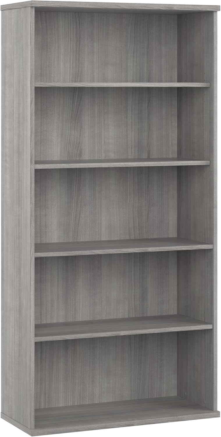 Bush Business Furniture Studio C 5 Shelf Bookcase, Platinum Gray - Image 6