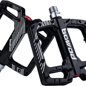 Bike Pedals 9/16″ Lightweight Non-Slip Bicycle Platform Pedals – Fits Most Adult Bikes & Mountain Bikes &MTB, Road Bikes and Slip-Resistant Design
