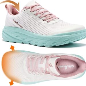 Women’s Orthopedic Diabetic Wide Running Shoes: Comfortable Casual Arch Support Plantar Fasciitis Fashion Sneakers, High Arch Work Tennis Walking Shoes for Foot and Heel Pain Relief