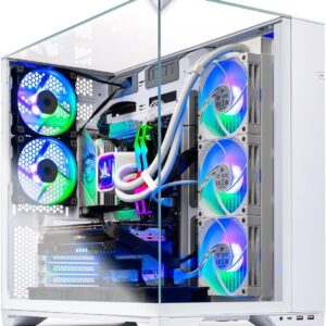 Skytech Gaming O11 Vision Gaming PC, AMD Ryzen 7 9800X3D 4.7GHz, NVIDIA RTX 5090 32GB, X870 Board, 2TB Gen4 NVMe SSD, 32GB DDR5 RAM 6000, 1000W Gold ATX 3 PSU, 360 ARGB AIO, Wi-Fi, Win 11, Desktop