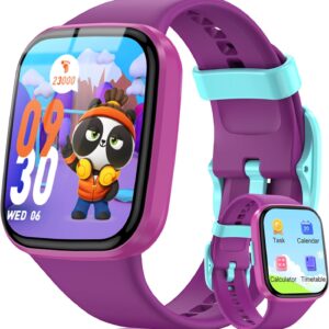 Smart Watch for Kids No APP/Phone Needed, HD Touch Screen Fitness Tracker with Heart Rate, Sleep Monitor, IP68 Waterproof Smartwatches with Pedometer, Alarm Clock, Gifts for Kids Ages 4-12