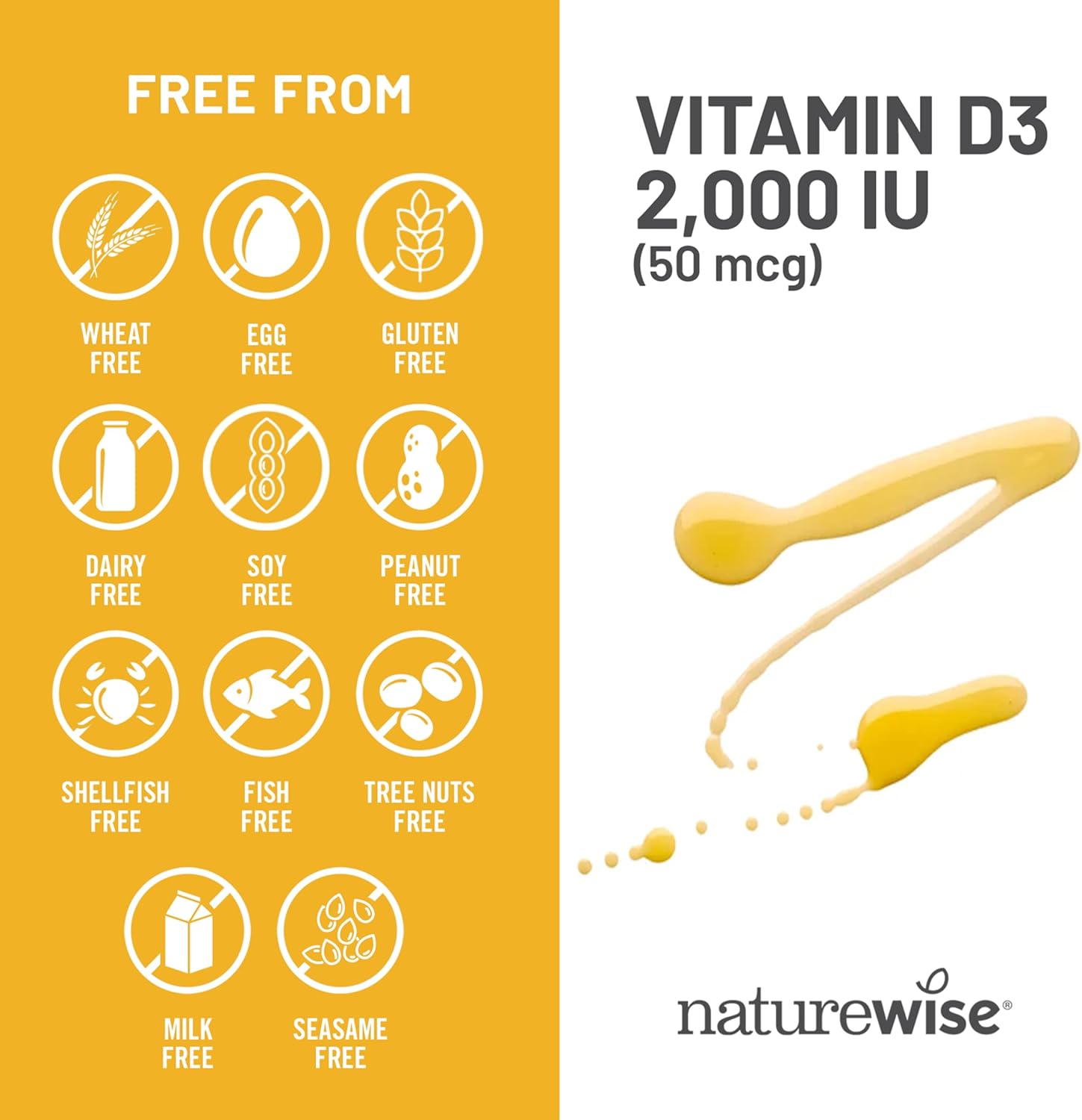 NatureWise Vitamin D3 2000iu (50 mcg) 30-Day Supply for Immune Support, Healthy Muscle Function, and Bone Health - Non-GMO, Gluten Free in Organic Extra Virgin Olive Oil, (Mini Softgel), 30 Count - Image 9
