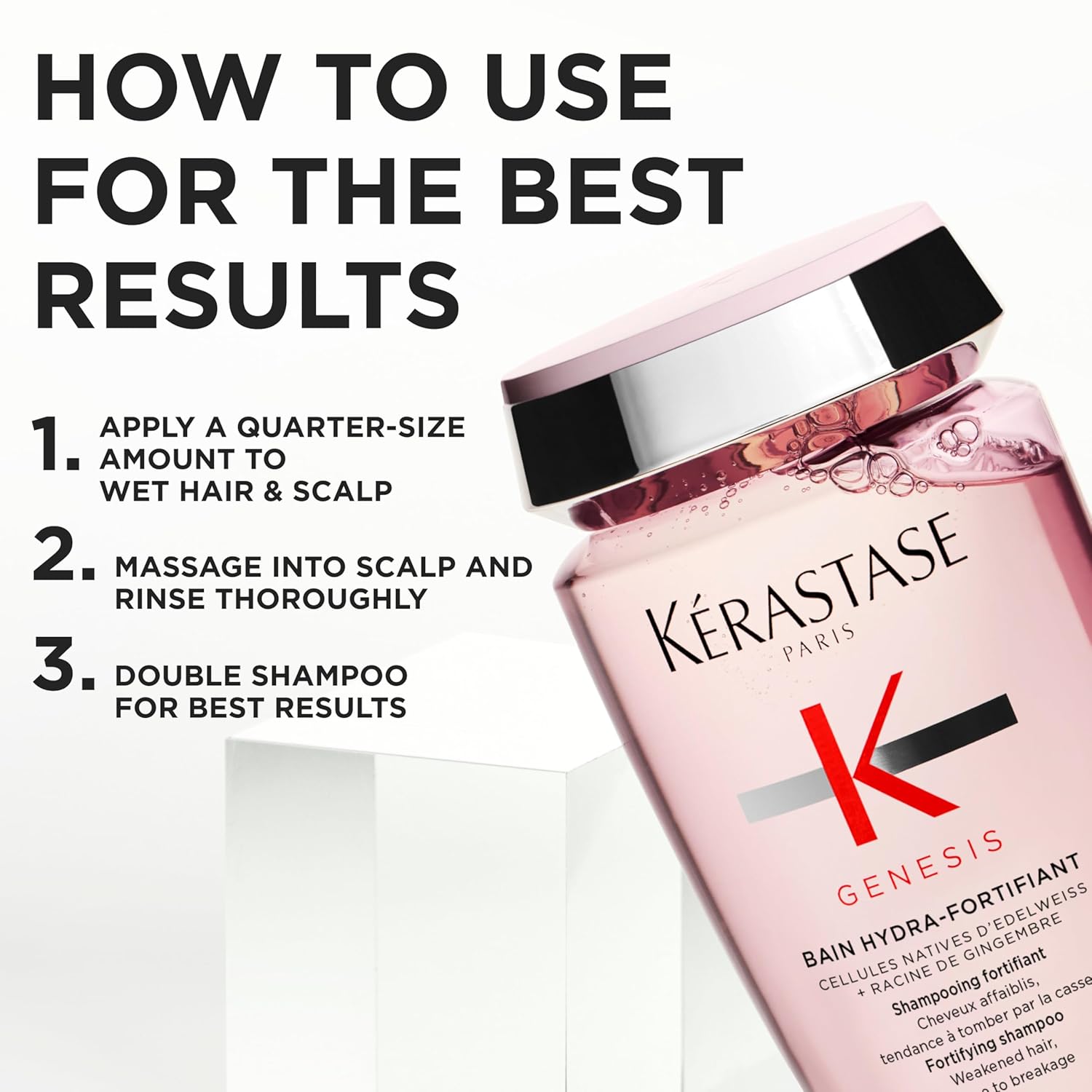 Kerastase Genesis Thermique Blow Dry Primer, Heat Protectant for Weak or Damaged Hair, Anti-Breakage, Detangles and Hydrates without Frizz, Sulfate Free and Defense Thermique, 5.1 Fl Oz - Image 6