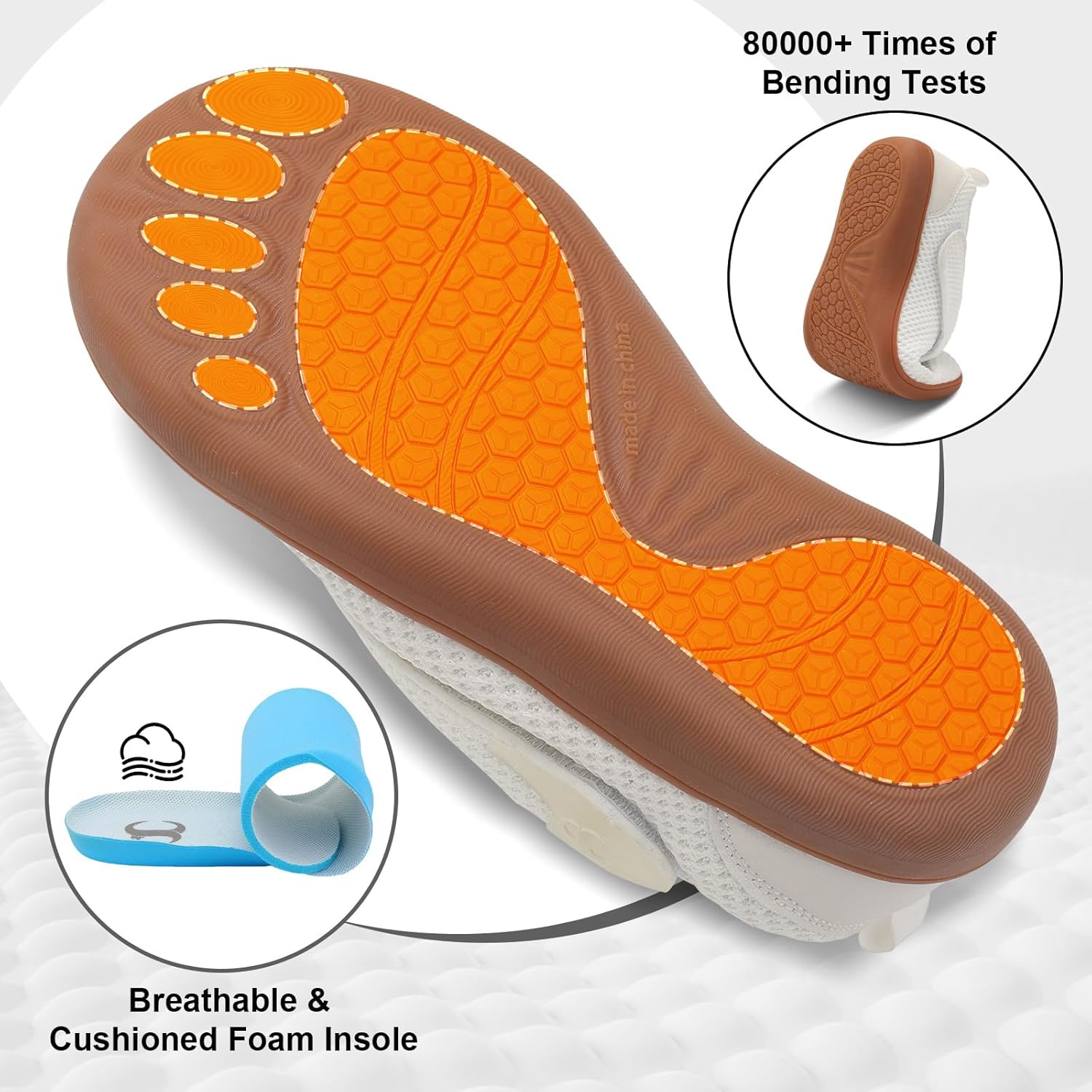 Womens Walking Shoes Comfortable Wide Diabetic Shoes Adjustable Elderly Neuropathy Bunion Swollen Feet Nursing Shoe Breathable Indoor Outdoor Flat Slippers - Image 4