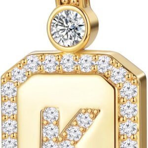 Gold Initial Necklaces for Women, Gifts for Her Birthday Gifts Women Anniversary for Wife Birthday Gift ideas, 24K Gold Filled Gold Letter Necklace for Women’s Jewelry Gifts with Rope Chain