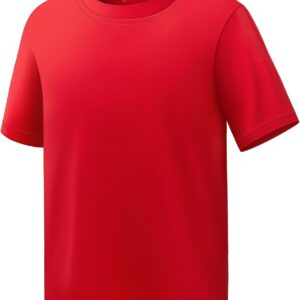 Boys Shirts Athletic Dry Fit Neon T Shirts Short Sleeve Kids Youth Moisture Wicking Quick Dry Sports Training Performance Tee